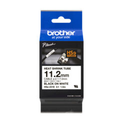 BROTHER NASTRO TERMORESTRINGENTE 11MMX1.5M,NERO SU BIANCO