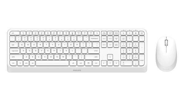 PHILIPS KEYBOARD MOUSE WIRELESS COMBO BIANCH