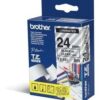 BROTHER LAMINATO DA 24 MM  8 M  NERO TRASPARENTE