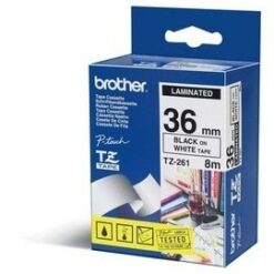 BROTHER LAMINATO DA 36 MM  8 M  NERO BIANCO