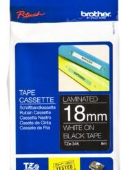 BROTHER LAMINATO DA 18 MM  8 M  BIANCO NERO