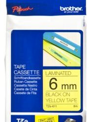 BROTHER NASTRO PER ETICHETTATURA NERO SU GIALLO 6 MM