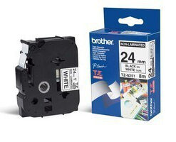 BROTHER NON LAMINATO DA 24 MM (8 M) NERO/BIANCO