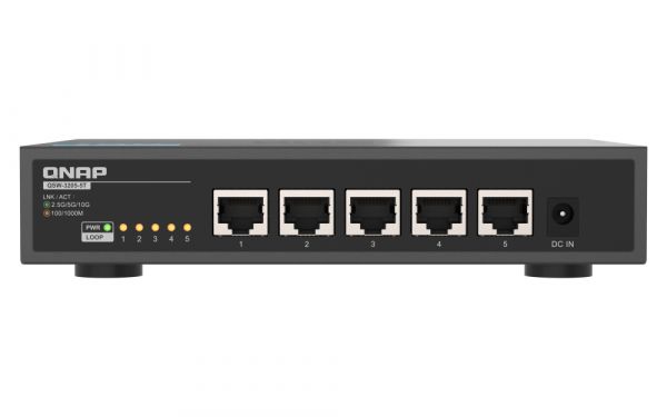 QNAP QSW-3205-5T, 5 PORTS 10GBE RJ45, UNMANAGED SWITCH