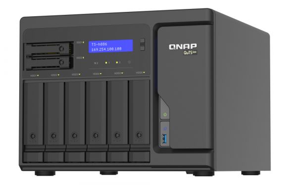QNAP 8 BAIE QUTS HERO 2 M.2 NVME SATA 6G XEON 8GB RAM